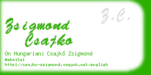 zsigmond csajko business card