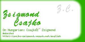 zsigmond csajko business card